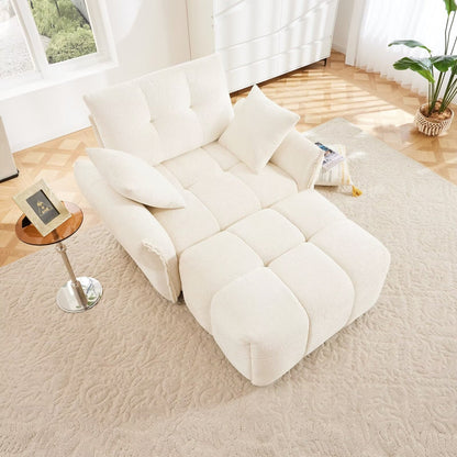 Canapé moderne en chenille, structure en bois massif avec coussin haute élasticité