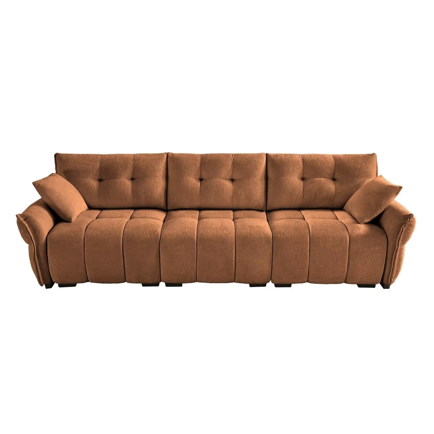 Canapé moderne en chenille, structure en bois massif avec coussin haute élasticité