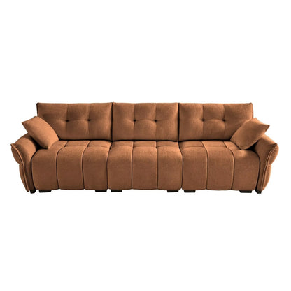 Canapé moderne en chenille, structure en bois massif avec coussin haute élasticité