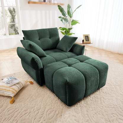 Canapé moderne en chenille, structure en bois massif avec coussin haute élasticité