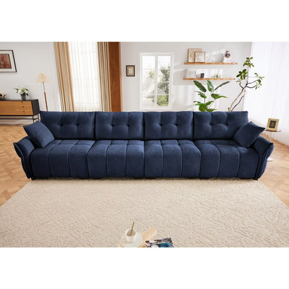 Canapé moderne en chenille, structure en bois massif avec coussin haute élasticité