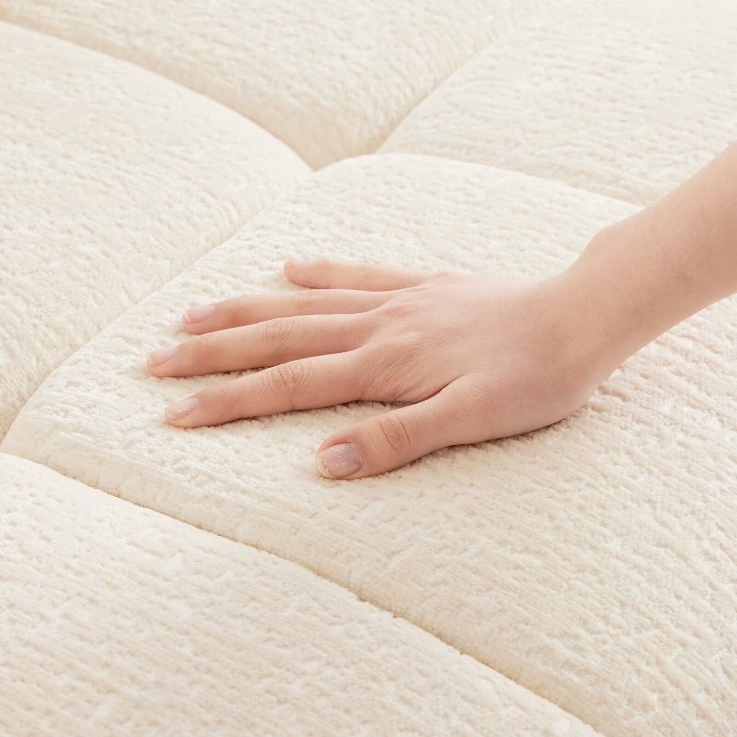 Canapé moderne en chenille, structure en bois massif avec coussin haute élasticité