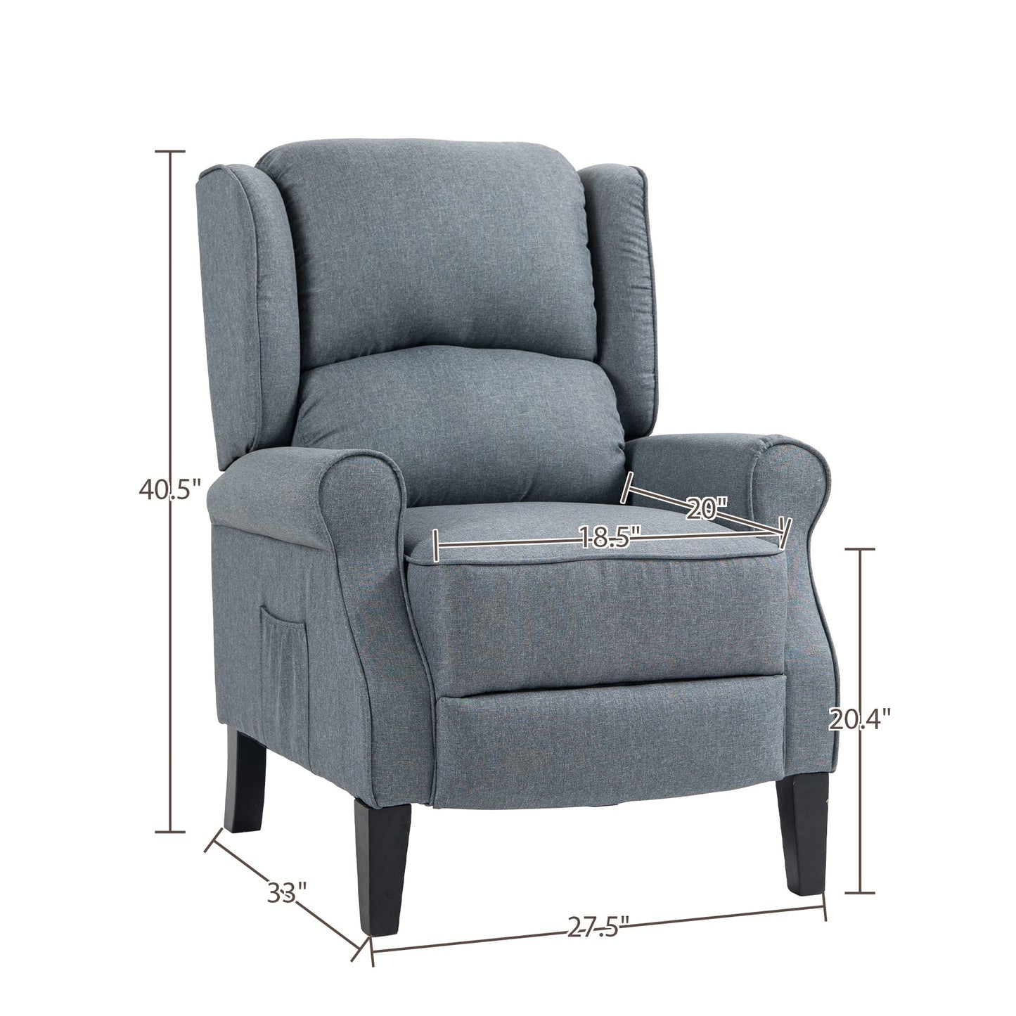 Fauteuil inclinable rembourré moderne et confortable