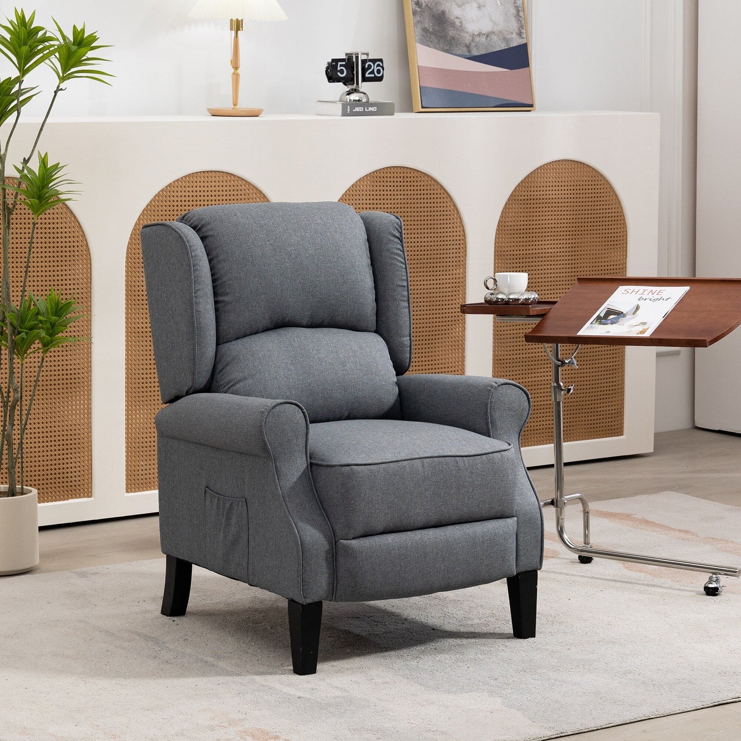 Fauteuil inclinable rembourré moderne et confortable