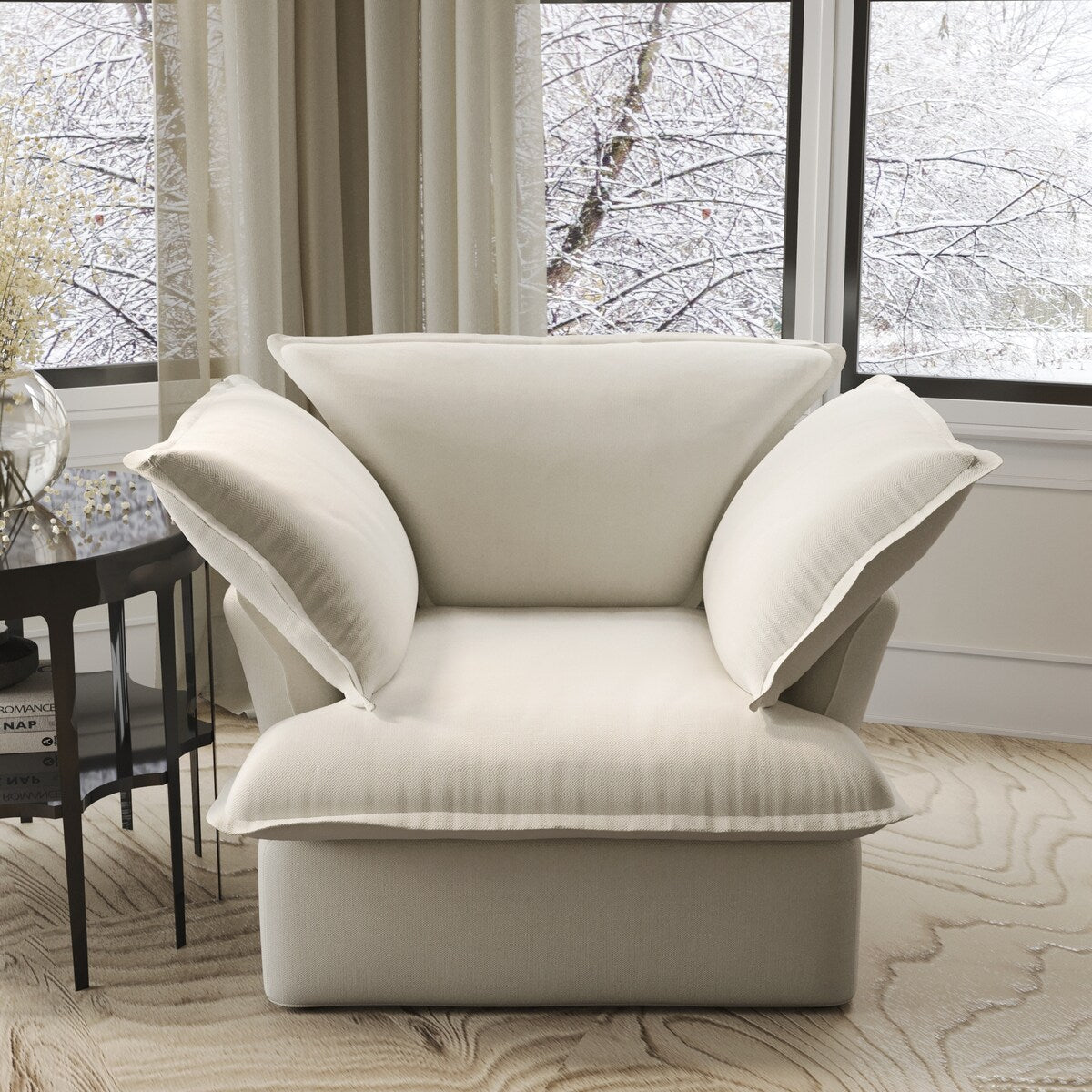 Canapé-lit Cloud moderne et confortable, canapés sectionnels minimalistes garnis de duvet, housses de coussin amovibles