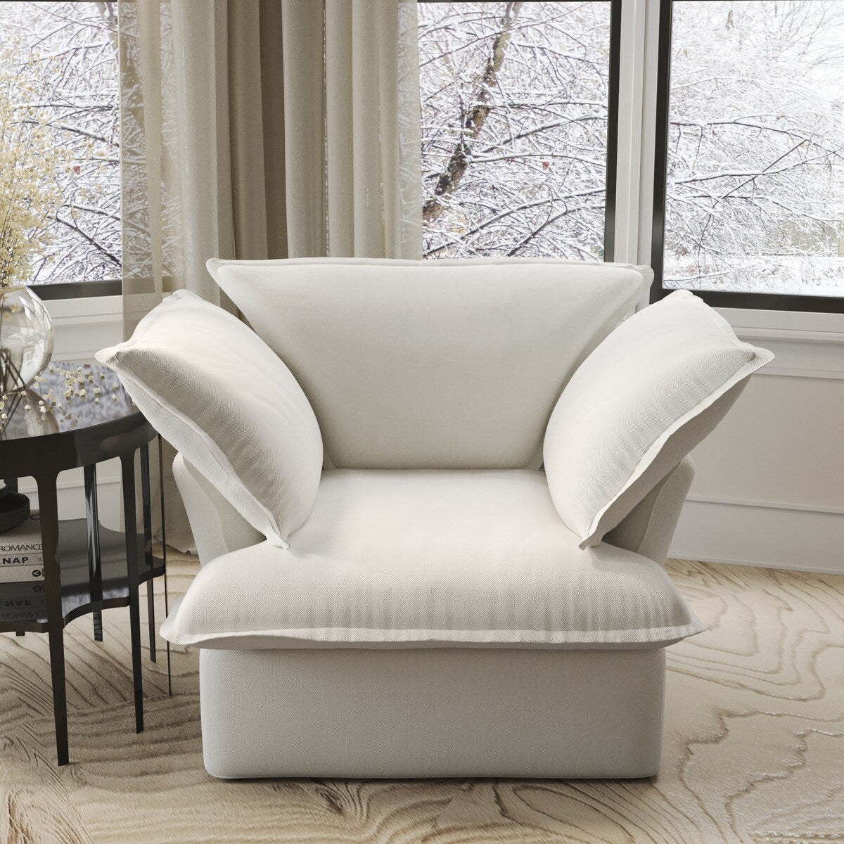 Canapé-lit Cloud moderne et confortable, canapés sectionnels minimalistes garnis de duvet, housses de coussin amovibles