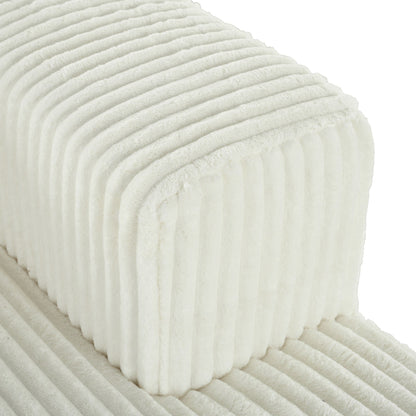 Canapé-lit convertible moderne en velours côtelé avec accoudoirs larges et 2 oreillers pour salon et appartement