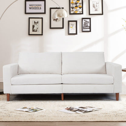 Canapé-lit futon convertible moderne en chenille, canapé causeuse 82,68 avec accoudoirs carrés pour espace de vie