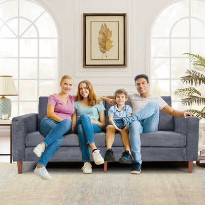 Canapé-lit futon convertible moderne en chenille, canapé causeuse 82,68 avec accoudoirs carrés pour espace de vie