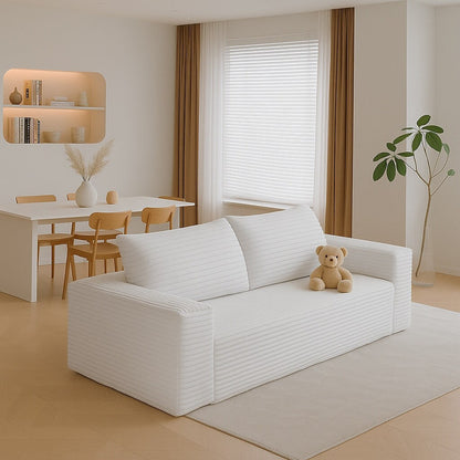 Canapé moderne sans cadre, rembourré en velours côtelé, pour appartement, salon, salle de divertissement