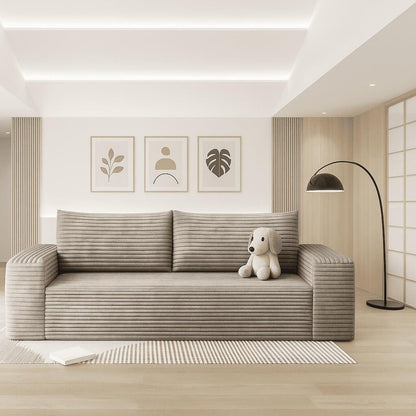 Canapé moderne sans cadre, rembourré en velours côtelé, pour appartement, salon, salle de divertissement