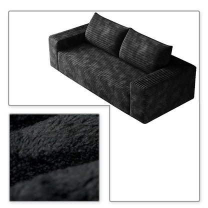 Canapé moderne sans cadre, rembourré en velours côtelé, pour appartement, salon, salle de divertissement