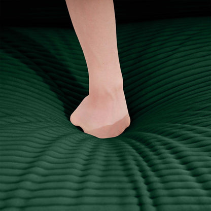 Canapé modulable moderne en velours côtelé, canapé 3 places à assise profonde avec pouf pour salon