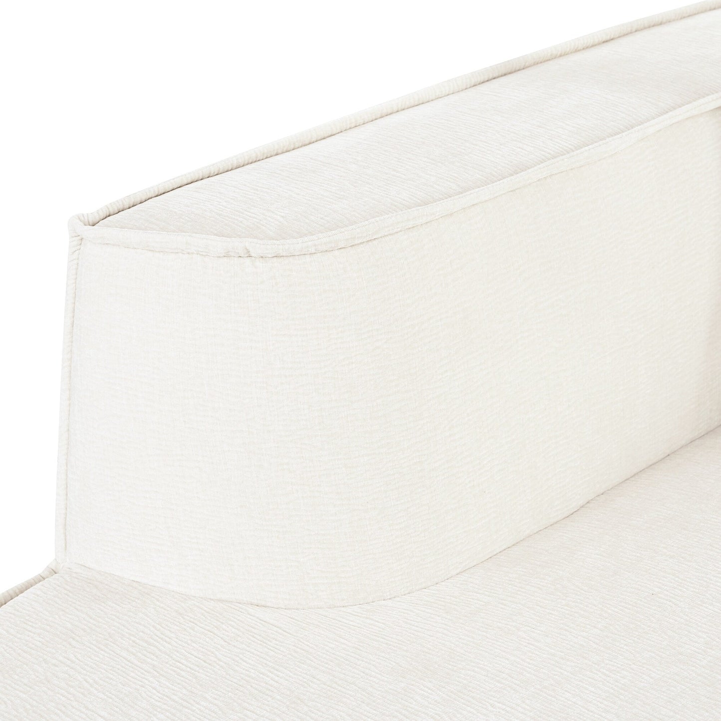 Canapé modulaire en L avec 2 coussins, en chenille incurvée moderne, idéal pour le salon ou le bureau