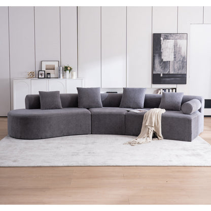 Canapé moderne incurvé en mousse à mémoire de forme à assise profonde