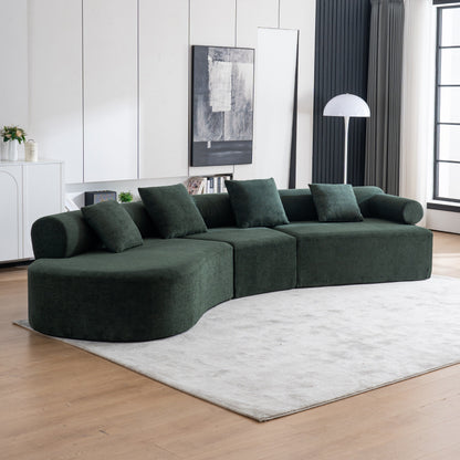 Canapé moderne incurvé en mousse à mémoire de forme à assise profonde