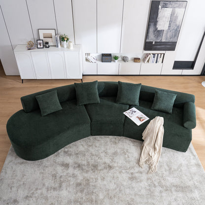 Canapé moderne incurvé en mousse à mémoire de forme à assise profonde