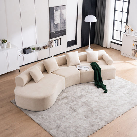 Canapé moderne incurvé en mousse à mémoire de forme à assise profonde