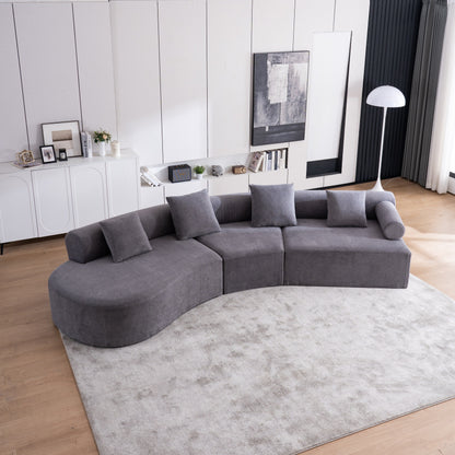 Canapé moderne incurvé en mousse à mémoire de forme à assise profonde