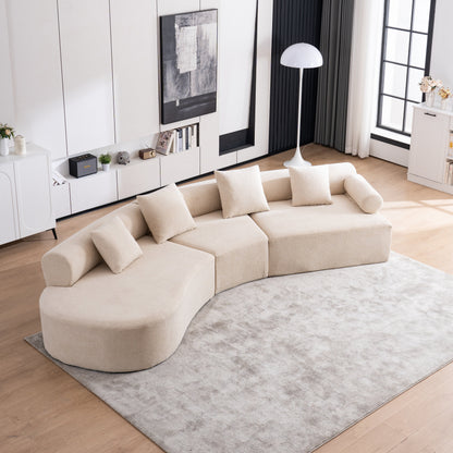 Canapé moderne incurvé en mousse à mémoire de forme à assise profonde