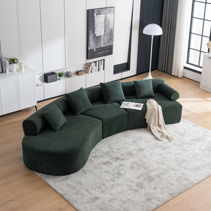 Canapé moderne incurvé en mousse à mémoire de forme à assise profonde