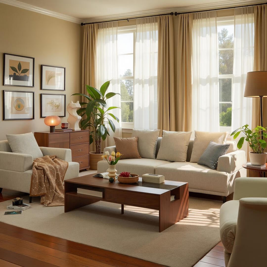 Canapé moderne à assise profonde avec coussins, pieds hauts, canapé de salon confortable, canapé d'appartement