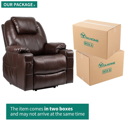 Fauteuil inclinable électrique moderne avec relevage et massage chauffant