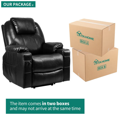 Fauteuil inclinable électrique moderne avec relevage et massage chauffant