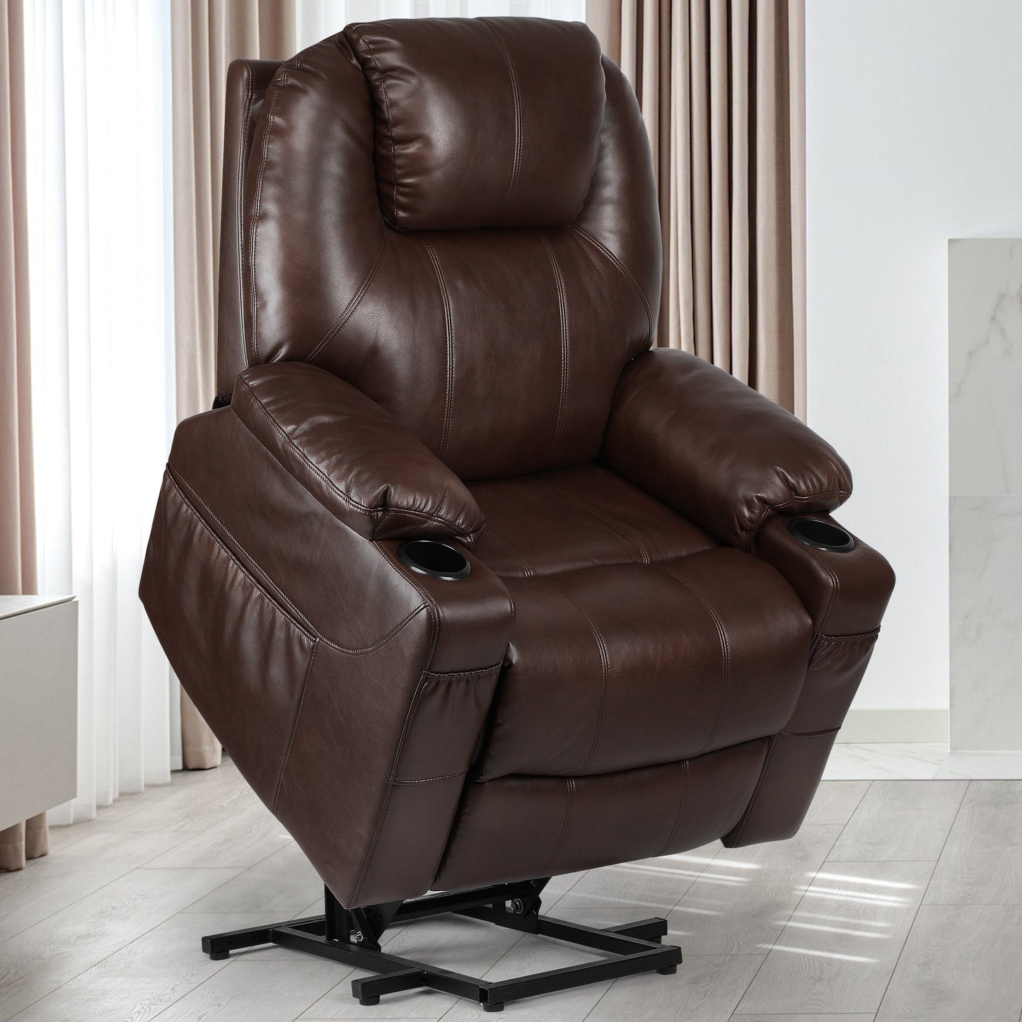 Fauteuil inclinable électrique moderne avec relevage et massage chauffant