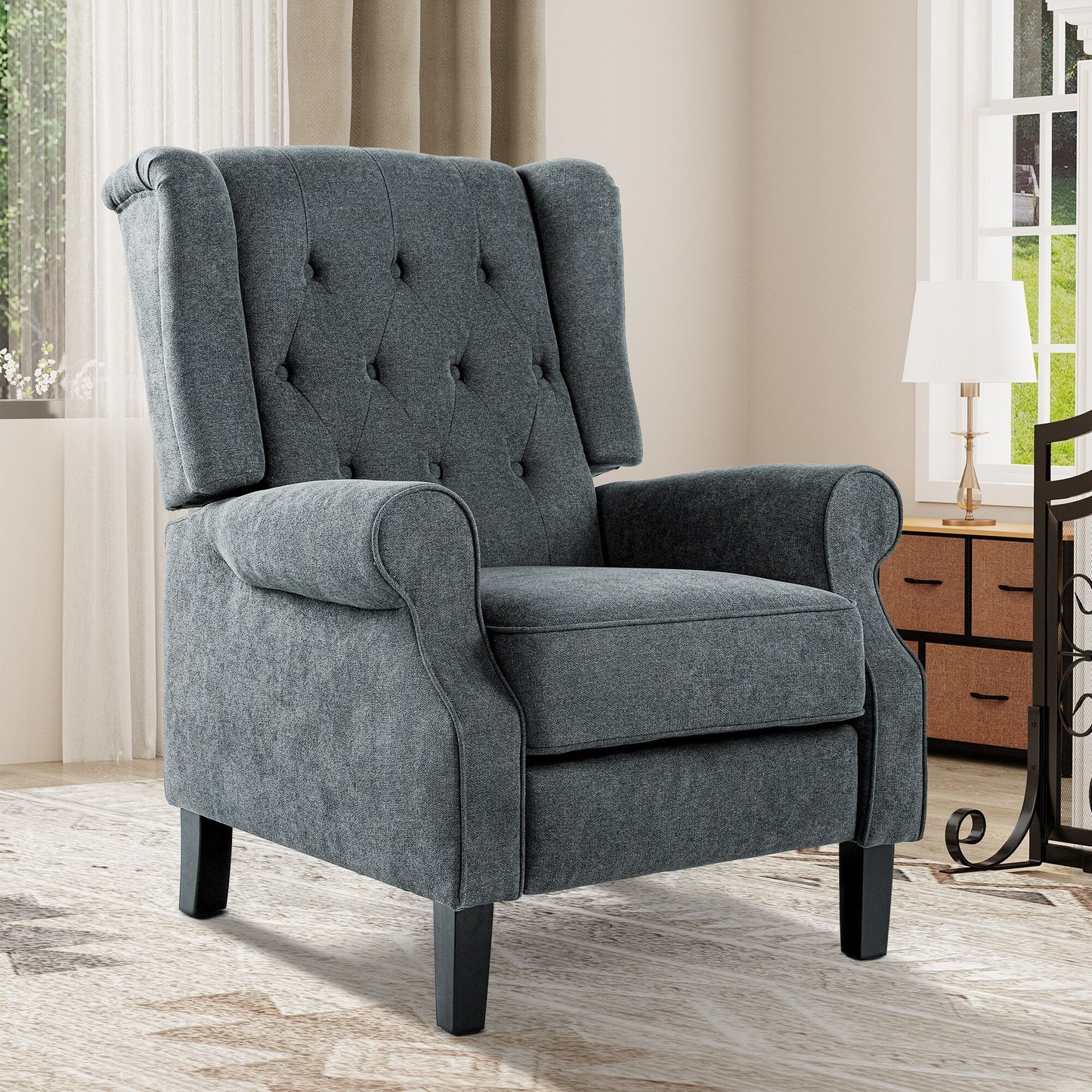 Fauteuil inclinable en tissu moderne avec dossier relevable