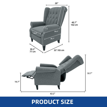 Fauteuil inclinable en tissu moderne avec dossier relevable