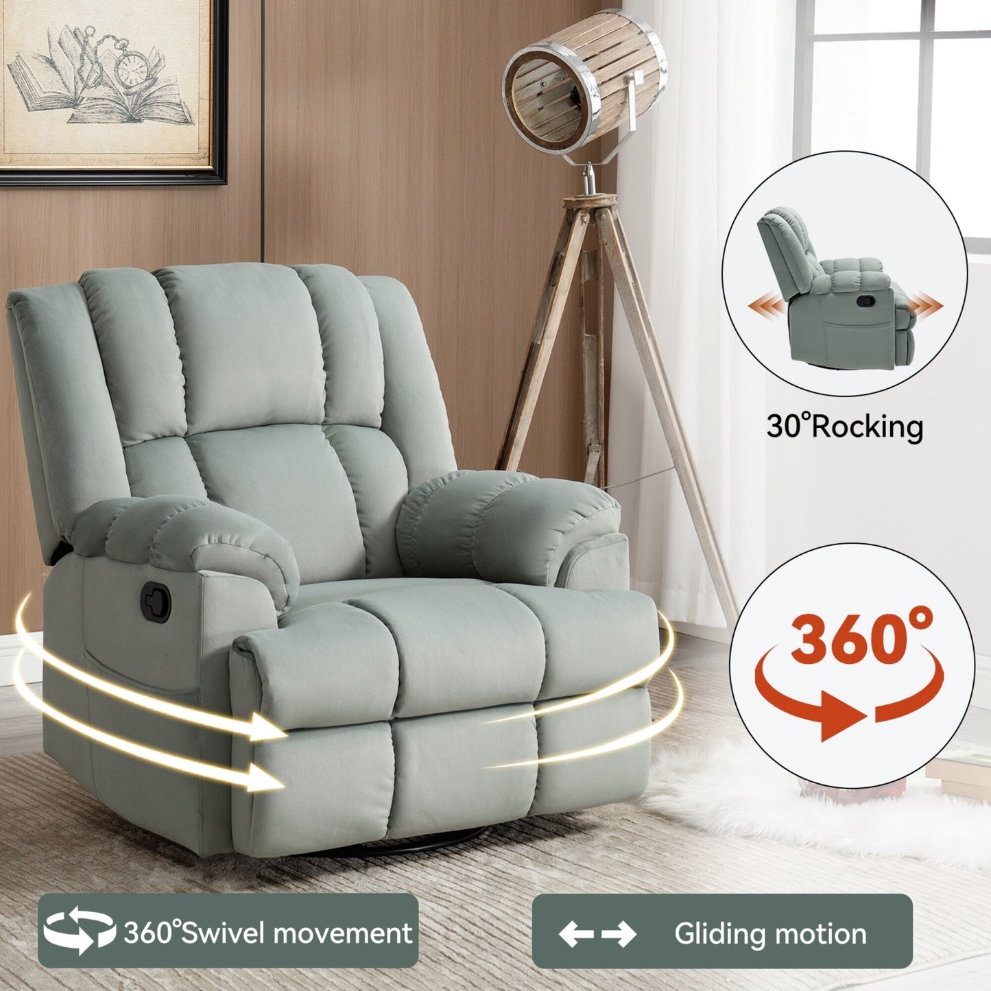 Fauteuil inclinable en tissu moderne