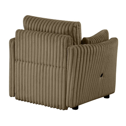 Canapé-lit simple moderne en tissu avec USB et 2 oreillers