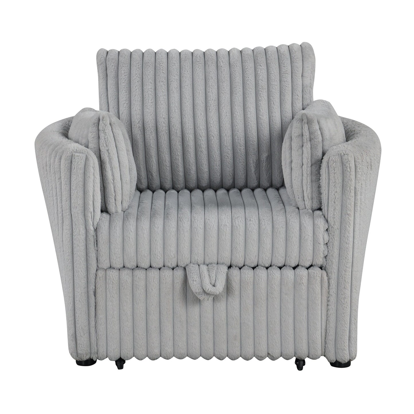 Canapé-lit simple moderne en tissu avec USB et 2 oreillers