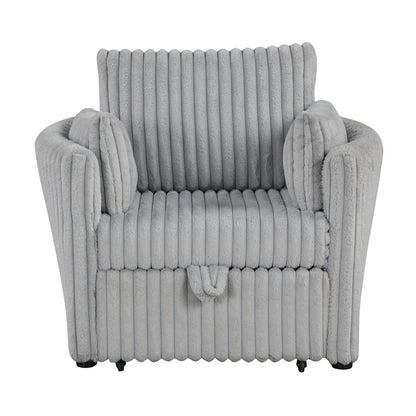 Canapé-lit simple moderne en tissu avec USB et 2 oreillers