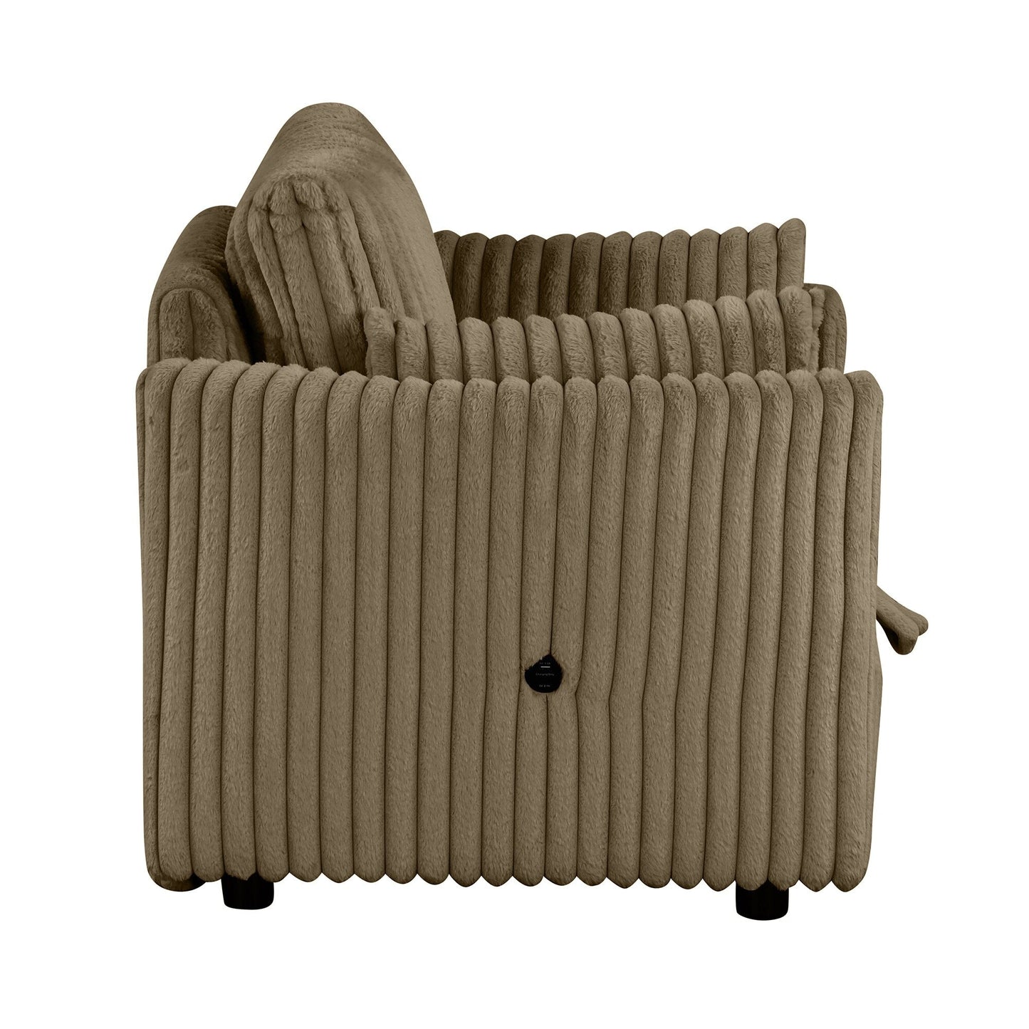 Canapé-lit simple moderne en tissu avec USB et 2 oreillers