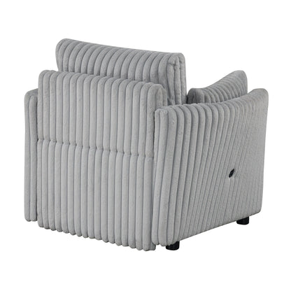 Canapé-lit simple moderne en tissu avec USB et 2 oreillers