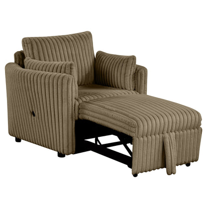 Canapé-lit simple moderne en tissu avec USB et 2 oreillers