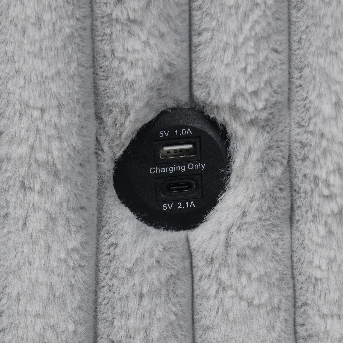 Canapé-lit simple moderne en tissu avec USB et 2 oreillers