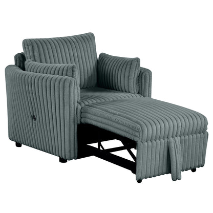 Canapé-lit simple moderne en tissu avec USB et 2 oreillers