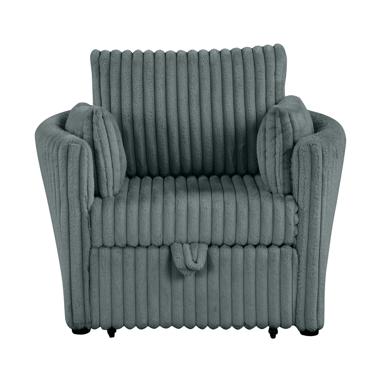 Canapé-lit simple moderne en tissu avec USB et 2 oreillers