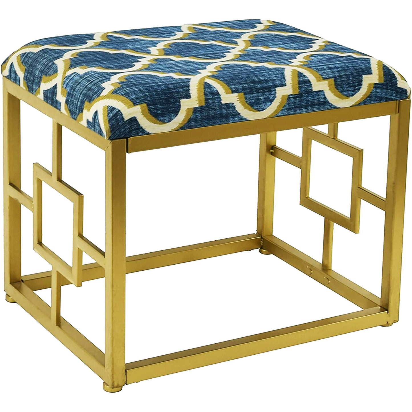 Pouf moderne rembourré en tissu avec rembourrage en mousse, 20 pouces de large