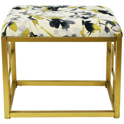 Pouf moderne rembourré en tissu avec rembourrage en mousse, 20 pouces de large