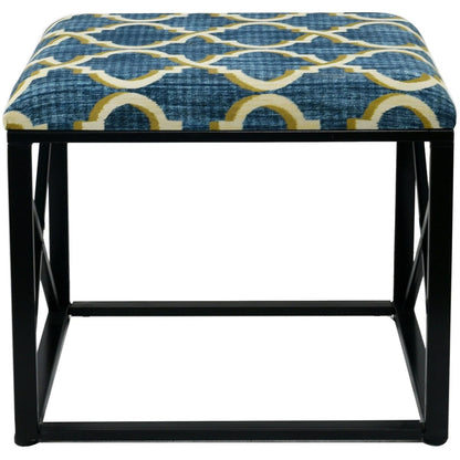 Pouf moderne rembourré en tissu avec rembourrage en mousse, 22 pouces de large