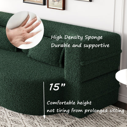 Canapé-lit moderne avec 2 oreillers et rembourrage en mousse