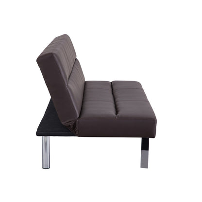 Canapé-lit futon moderne, canapé-lit futon convertible, canapé-lit en lin à dossier divisé pour salon