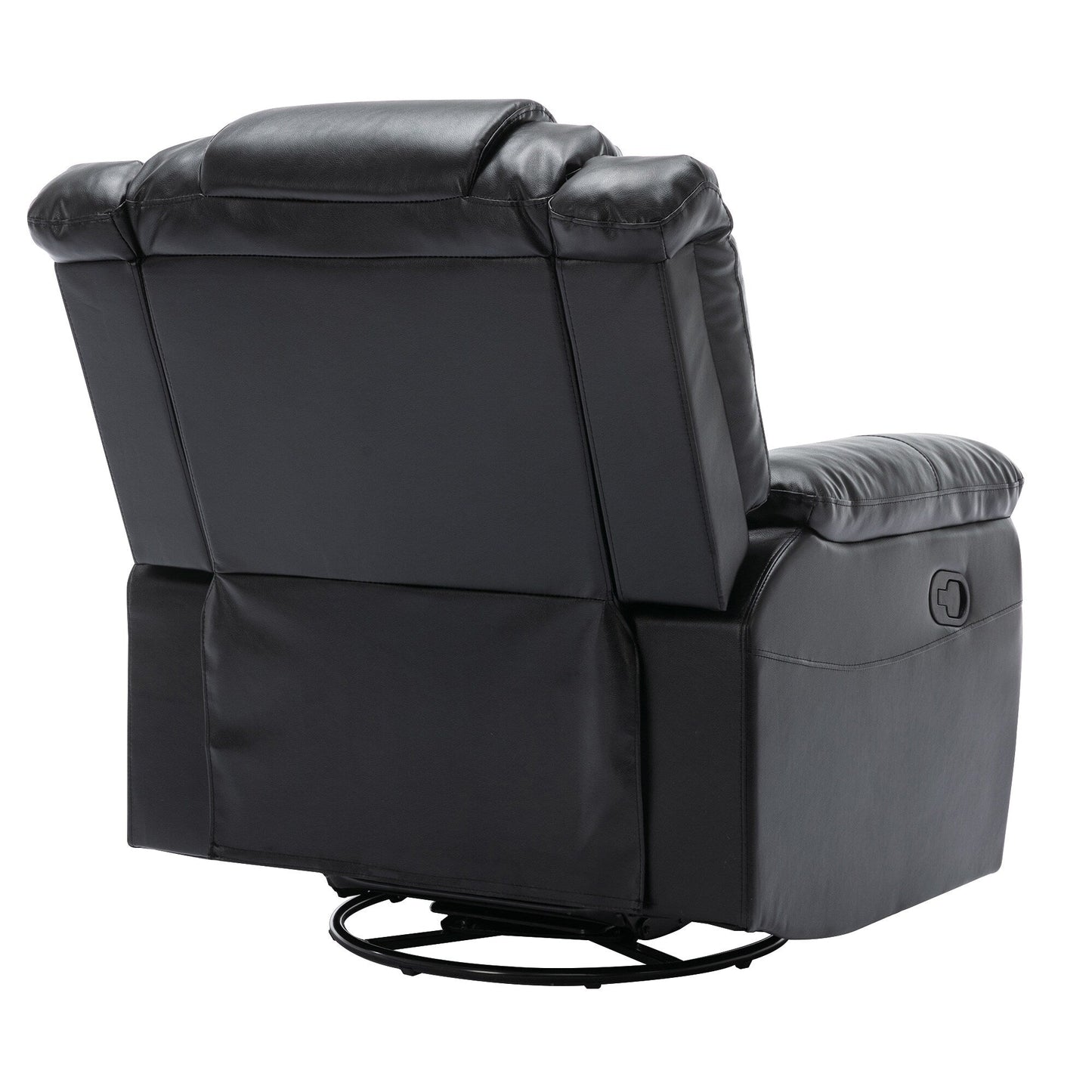 Fauteuil inclinable pivotant manuel pour home cinéma moderne, fauteuil à bascule simple avec accoudoirs larges et coussins imperméables