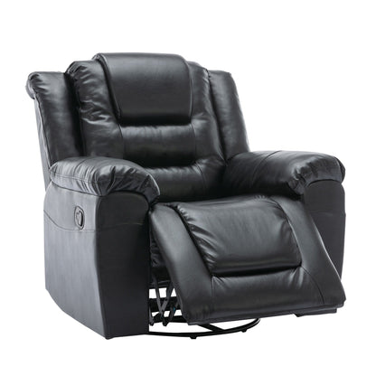 Fauteuil inclinable pivotant manuel pour home cinéma moderne, fauteuil à bascule simple avec accoudoirs larges et coussins imperméables