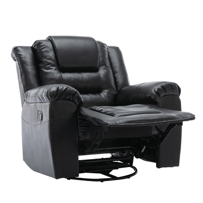 Fauteuil inclinable pivotant manuel pour home cinéma moderne, fauteuil à bascule simple avec accoudoirs larges et coussins imperméables