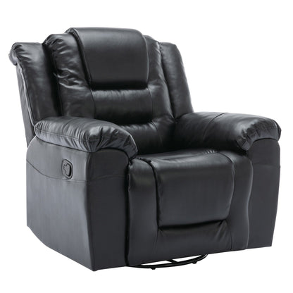 Fauteuil inclinable pivotant manuel pour home cinéma moderne, fauteuil à bascule simple avec accoudoirs larges et coussins imperméables